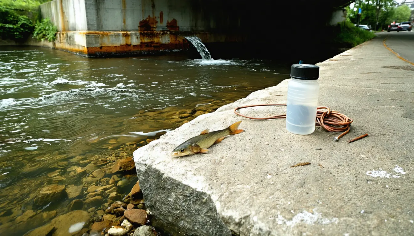 Illustration accompanying Drexel study finds Tacony-Frankford Creek under the EPA's oxygen minimum in 40% of July observations
