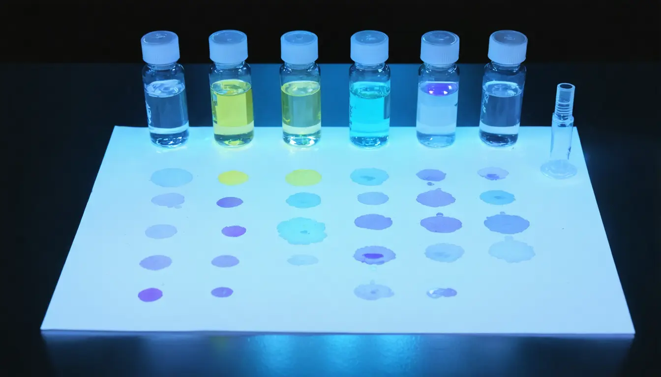 Illustration accompanying Nottingham Trent team says four blended lanthanide liquids make UV codes for anti-counterfeiting tags